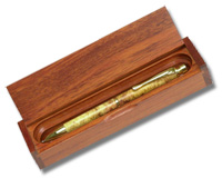 hand-crafted pen in box