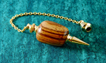Zebrawood Pendulum with Gold Fittings